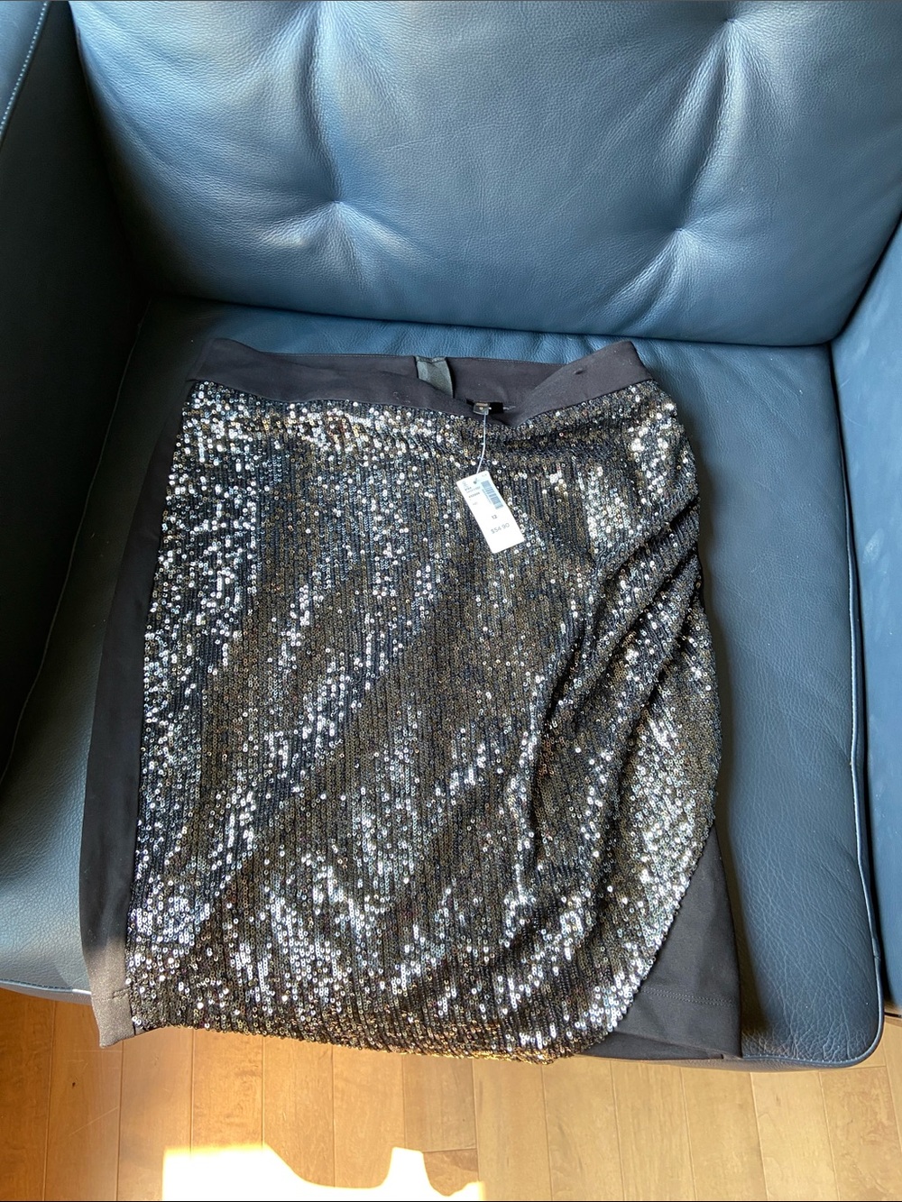 Reitmans Black Sequin Pencil Skirt